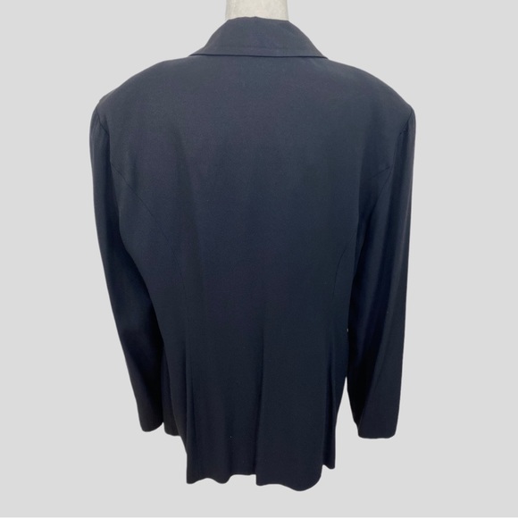 Vintage 90s R&M Richards by Karen Kwong Black Gold Panther Jacket - Picture 2 of 7